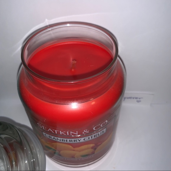 Cranberry Citrus 22oz BBW Slatkin Jar Candle Rare - Picture 4 of 11